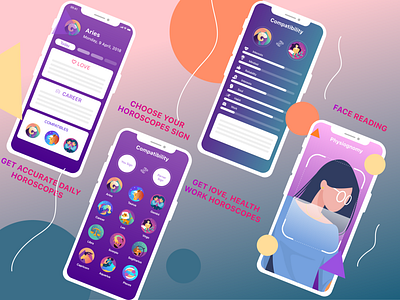 zodiac app app appdesign art design hanoi illustrator ui uiux vietnam zodiac