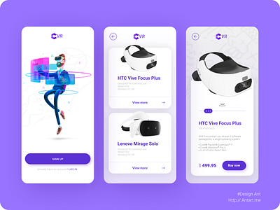 VR app design 2020 3d antart antran app design design app ilustrator vr vrapp website
