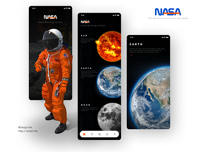 NASA Application design app application art design figma mobile app mobile ui nasa trend