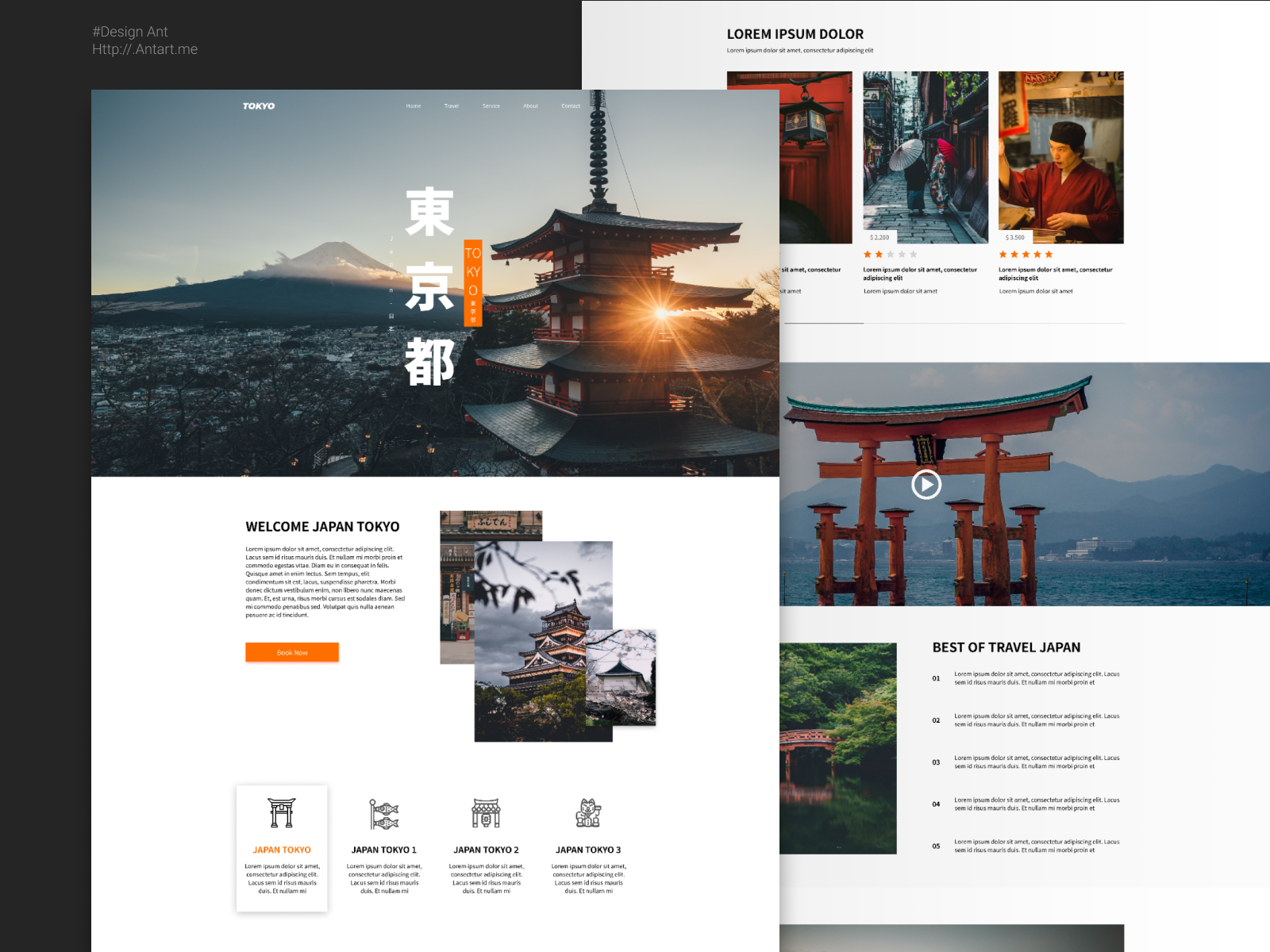 Travel website Tokyo japan by An Tran ⛹🏻‍♂️👨‍🚀 on Dribbble
