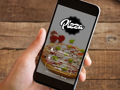 Pizza app - login app iphone login pizza