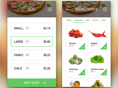Pizza app 2 app design pizza uiux