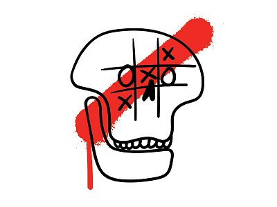 Tic Tac Toe Skull Mikhailrul graphicdesign skull tic tac toe tictactoe