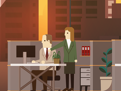 Office Illustrations cubicle illustration office vector