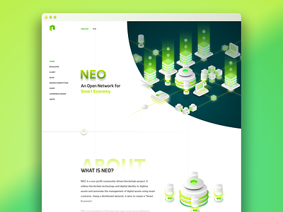 NEO Blockchain - Conceptual Web Design blockchain neo ui web design