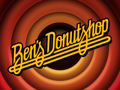 Ben's Donutshop Hand Lettering bens donutshop handlettering lettering lettering art type art type design vintage