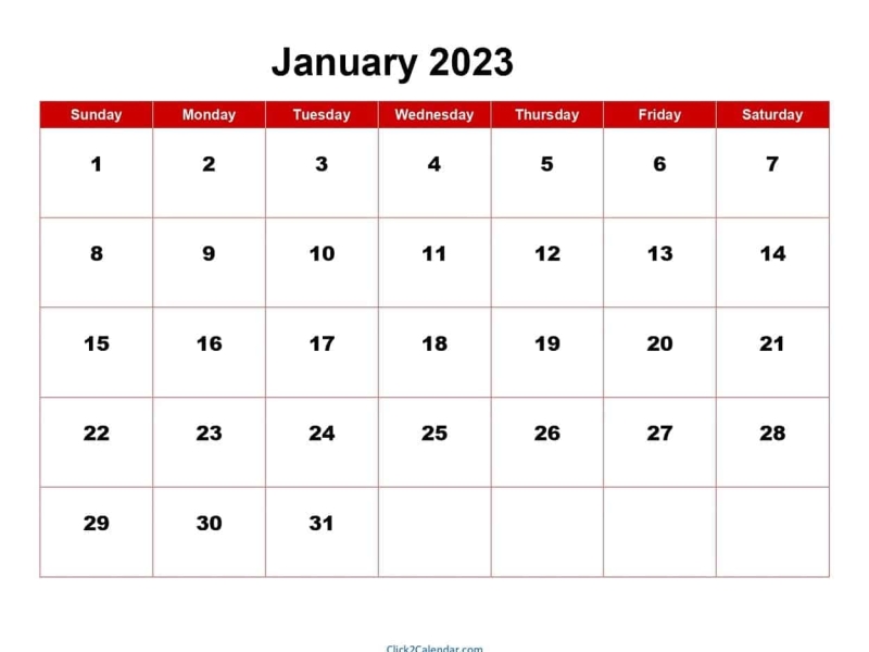 Printable Calendar 2023 Monthly by Ms. Nakia Schultz on Dribbble