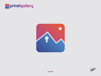 Privet Gallery logo design app icon gallery logo gradient logo graphic design logo security