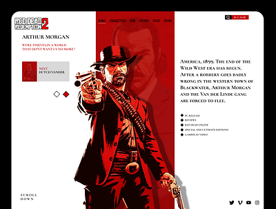 RED DEAD REDEPTION 2 design interface product service startup ui ux web website