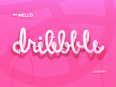 Hello,dribbble! c4d dribbble thankyou