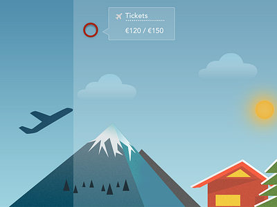 Creative Banking App banking illustration illustrator targets travel winter