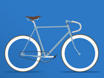 Fixed Gear bicycle blue cycle fixed gear illustration