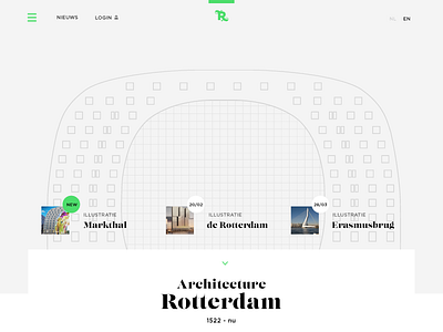 Rotterdam Architecture architecture homepage interface rotteram ui user interface ux webdesign website