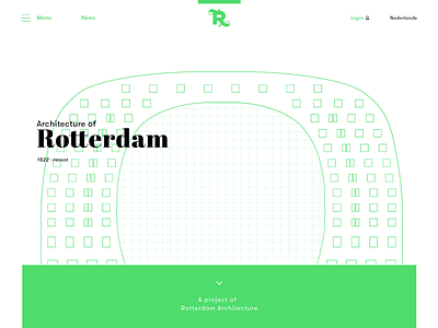 Rotterdam Architecture Beta architecture homepage interface rotteram ui user interface ux webdesign website