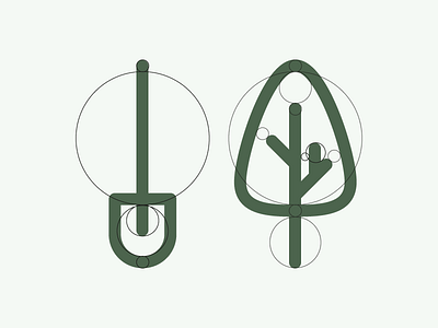 Brand Identity Gardening brand identity branding gardening golden ratio green identity lines logo simple