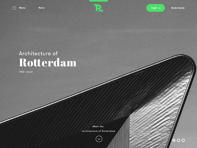Architecture of Rotterdam architecture city design home homepage menu platform rotterdam ui ux web website