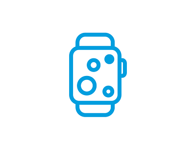 iWatch big blue icon icons iwatch simple watch