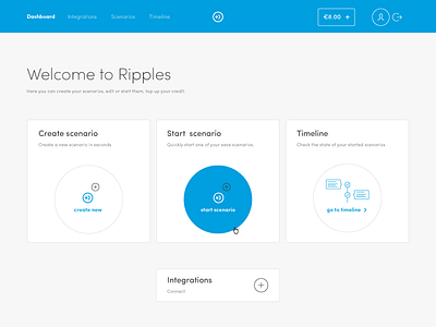 Easy Ripples clean dashboard design flat interface interface design landingpage ui ux web design