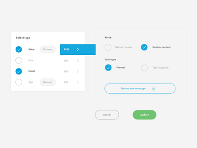 Select Type Message application design interface message select ui update user experience ux