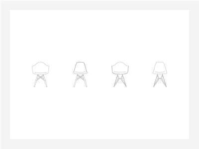 Eames Chairs illustration chairs design dsw eames grey illustration lines ui ux