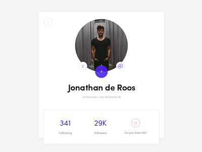 User Profile 006 card daily dailyui profile ui user user profile ux