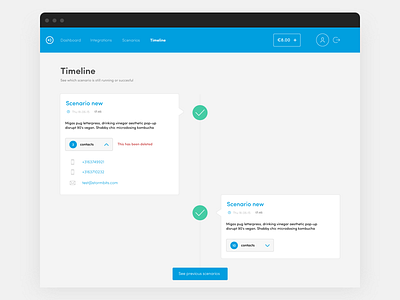 Easy Ripples Timeline blue design interface screen timeline ui user interface design ux