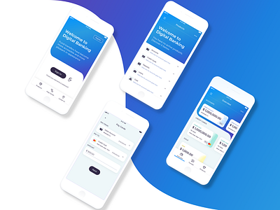 Personal Banking App app appdesign bank bankingapp business cedit card design finance fintech inspiration minimalist mobile app design mobile ui uxui wallet