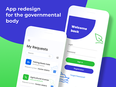 Mobile/Web app redesign for a governmental agency app design design goverment redesign concept web design