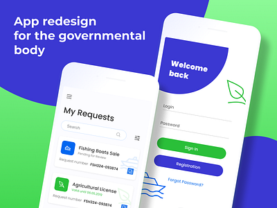 Mobile/Web app redesign for a governmental agency