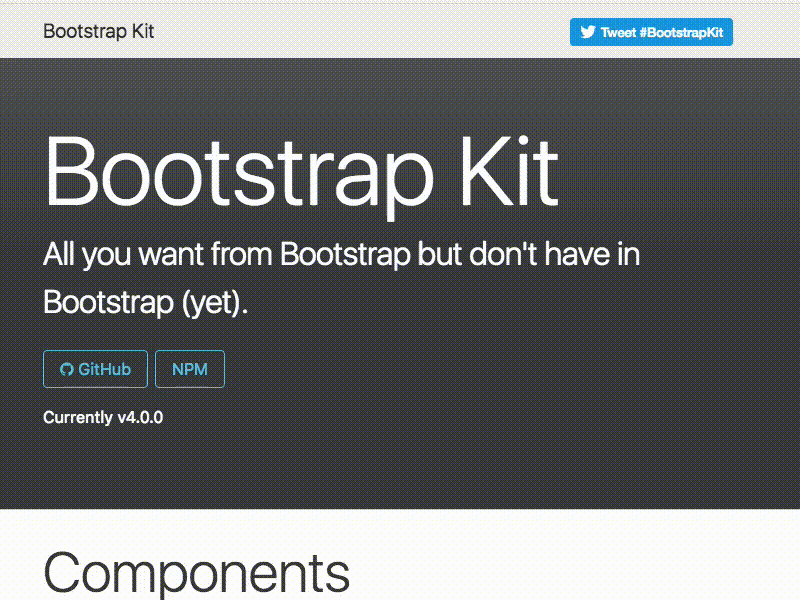 Bootstrap Kit (v4) bootstrap bootstrap4 components css3 frontend html5 kit responsive ui user interface