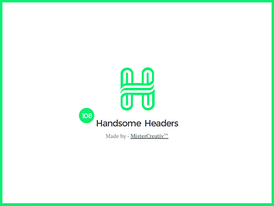 Handsome Logo creative header green handsome headers logo minimal product psd quality webdesign website design website headers