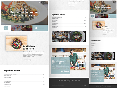 Home Page Design - Salad Bar clean layout minimal modern prototype responsive restaurant ui ux webdesign website design