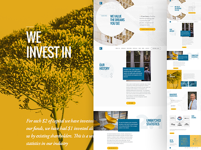 Website Design - Home Page bank banking best web design blue bold layout modern typography ui ux website yellow