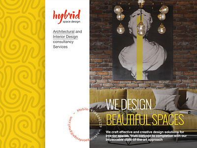 Flyer Design design elegant flyer minimalistic orange pattern print simple typography yellow