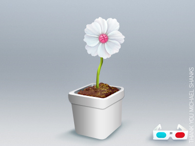 First Shot debut dribbble debut flower pot pot dribbble pot icon thanks thank you creative conceptual subtle clean