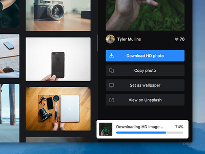 Coaster in action app buttons coaster download icon mac progress sidebar software unsplash