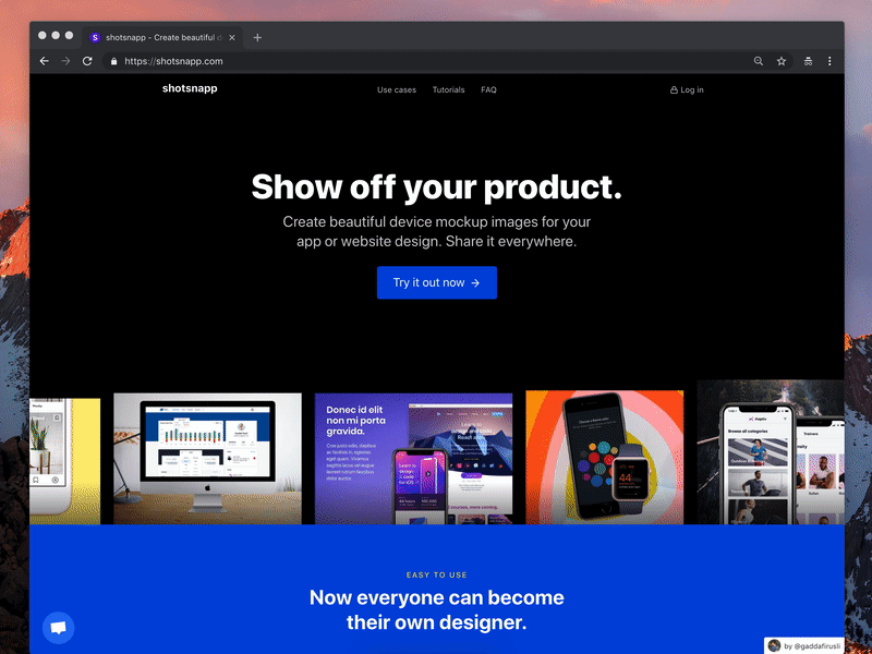 Show off your website