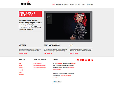 Luntdesign Update squarespace website