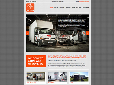 Gripvan branding logo squarespace website