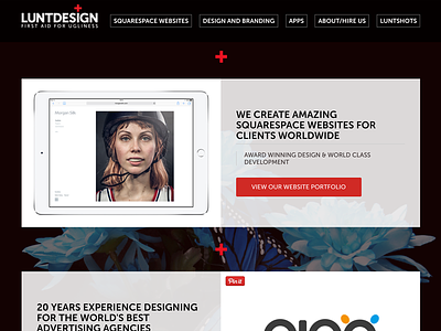 Luntdesign New Homepage branding design logo squarespace typography website