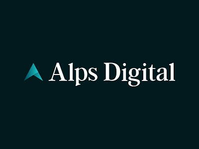 Alps Digital Logo abstract agency alps branding clean designertron logo minimalist minimalistic mountains ui ux