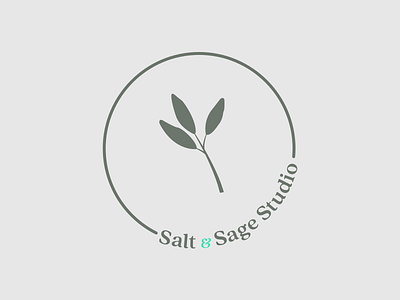 Salt & Sage Studio brand styling branding clean designertron feminine girly icon illustration logo minimalistic plant sage salt sage studio studio