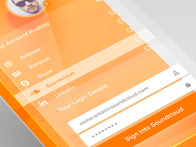 Remember Me Soundcloud mockup orange soundcloud transparent ui