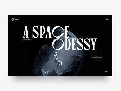 A Space Odessy 2020 3d art direction c4d design film octane render sketch space typography webdesign