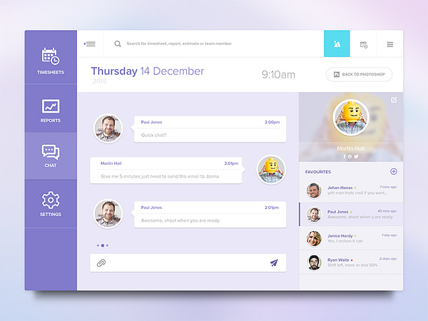 Time Chat App by Calvin Smith on Dribbble