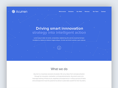 Acumen Business Solutions acumen blue flat isoflow photoshop ui ux webdesign