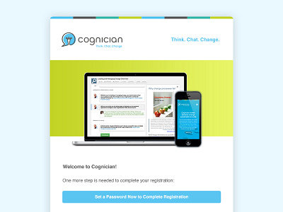 Cognician Onboarding Mailer clean cognician email flat isoflow mailer onboard photoshop