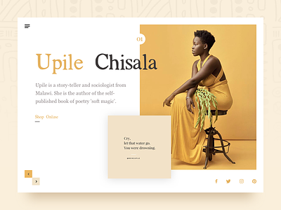Passionate People - Upile Chisala celebrity desktop ios landing lookbook moodboard people ui