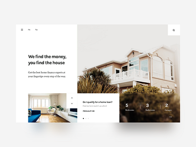 Home Finance Concept app card clean desktop estate home minimal mondrianizm muzli ui