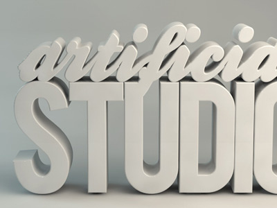 Artificial Studio 3D Typography 3d artificial artificialstudio cinema light studio text typography